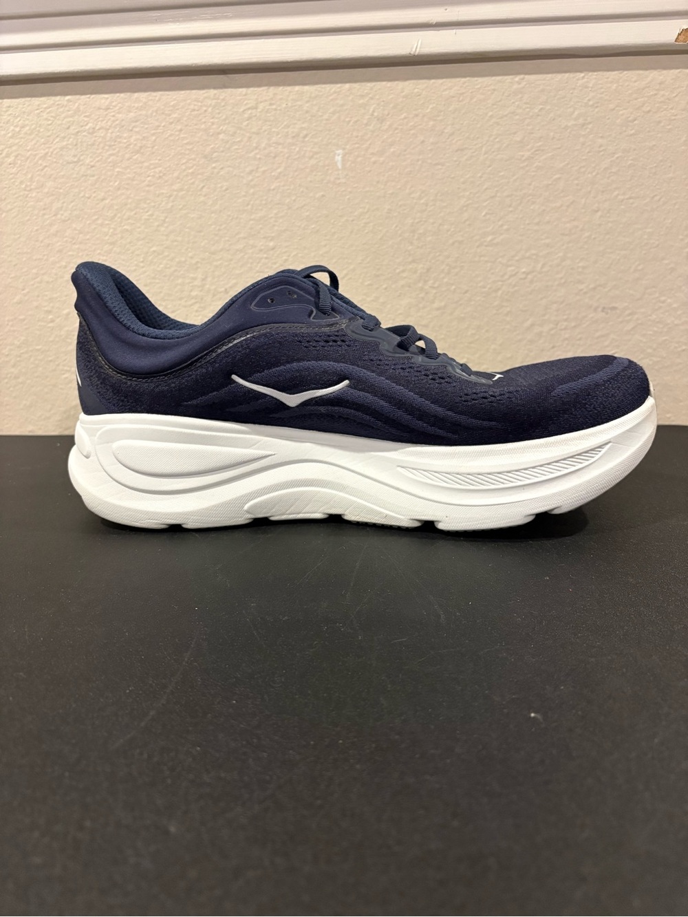 Hoka One One Bondi 9 Mens Size 12.5 EE Wide Blue White Running Shoes Sneakers - Picture 5 of 9